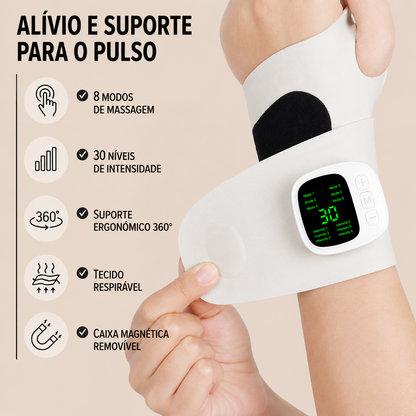 🔥Ofertas Especiais – Massajador elétrico recarregável e ajustável para o pulso