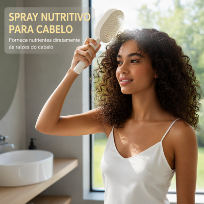 🎉 Escova Elétrica para o Cabelo – Spray Hidratante, Massagem e Alisamento Instantâneo ✨📦