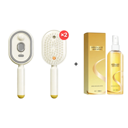 🎉 Escova Elétrica para o Cabelo – Spray Hidratante, Massagem e Alisamento Instantâneo ✨📦