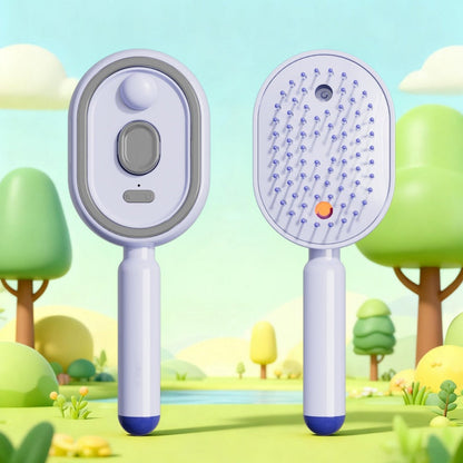 🎉 Escova Elétrica para o Cabelo – Spray Hidratante, Massagem e Alisamento Instantâneo ✨📦